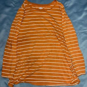 Old Navy orange striped Maternity top